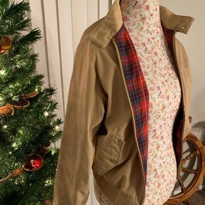 ❌SOLD❌Vintage Bomber Jacket Tan Plaid Size L